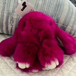 Hot pink Rex Rabbit keychain/charm